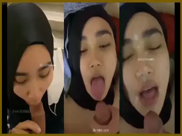 Jilbab Cantik Imut Doyan Nyepong Kena Crot Di Muka